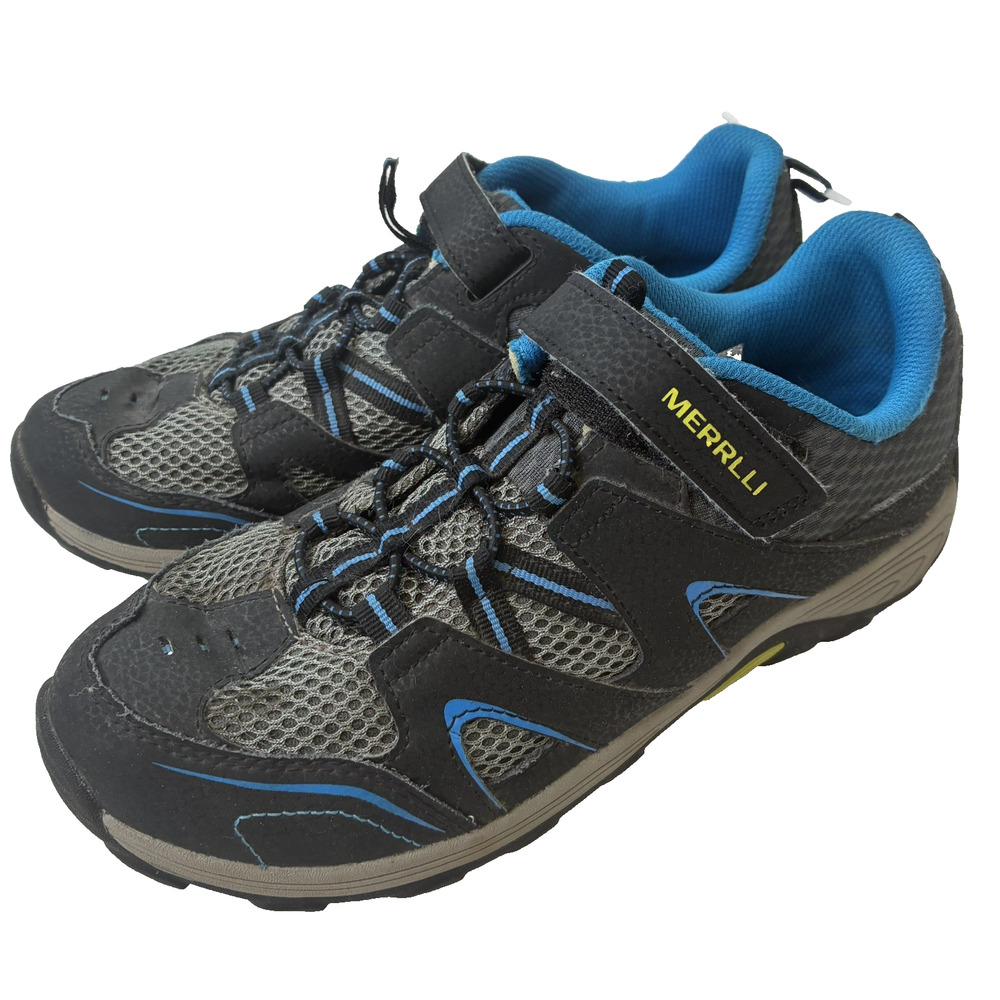 Merrell Boys' Trail Chaser Hiking Shoes in Blue Black MK261971 Size 6.5W